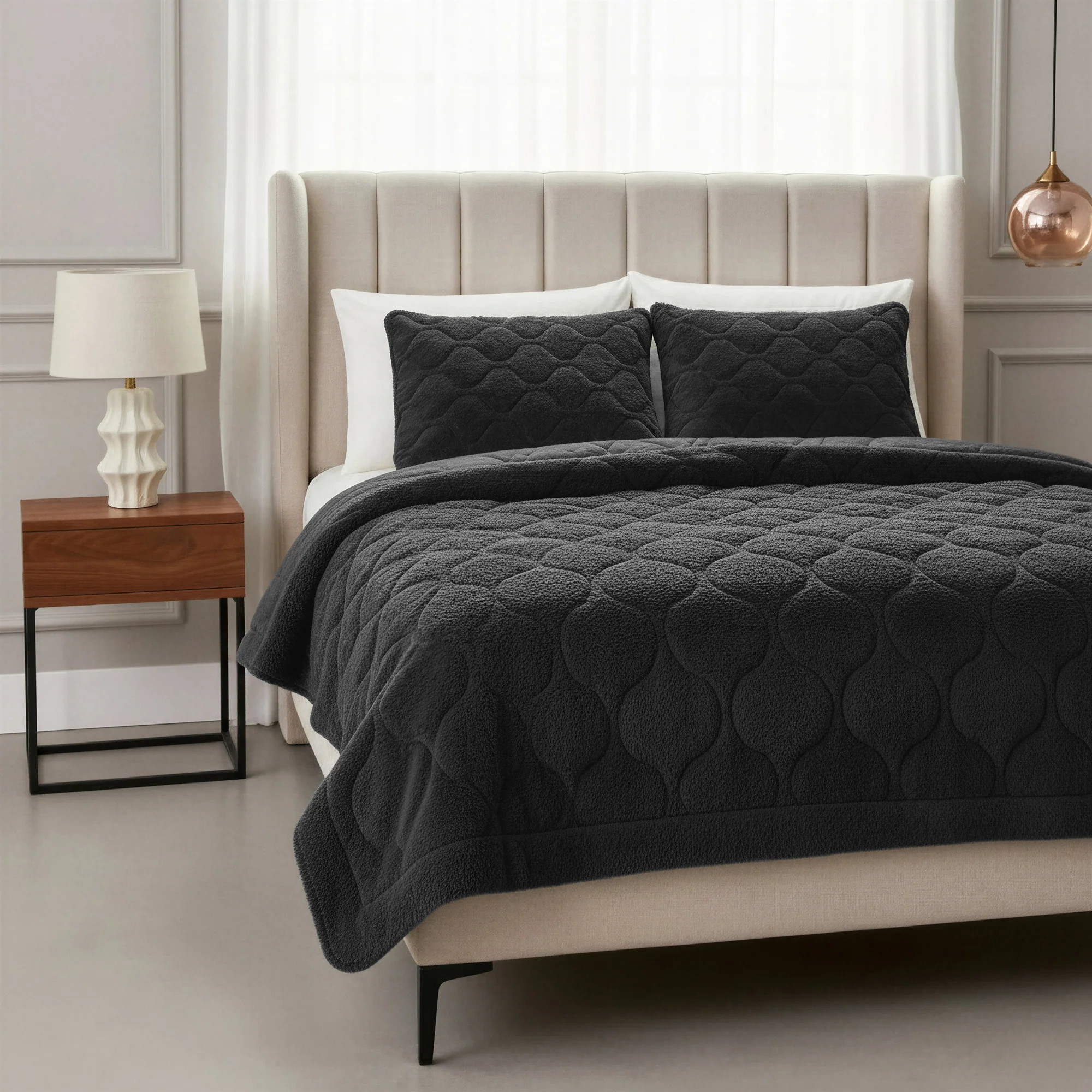 Lazy Dekbed Zonder Overtrek - Teddy - Zwart - Image 7