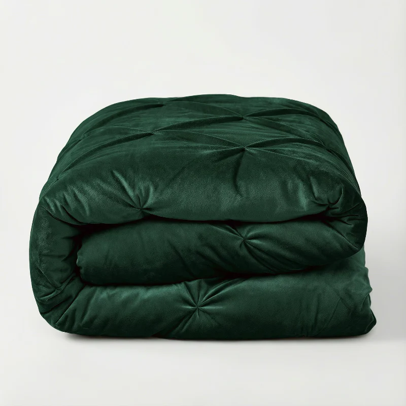 Lazy Dekbed Zonder Overtrek - Velvet Pintuck - Groen