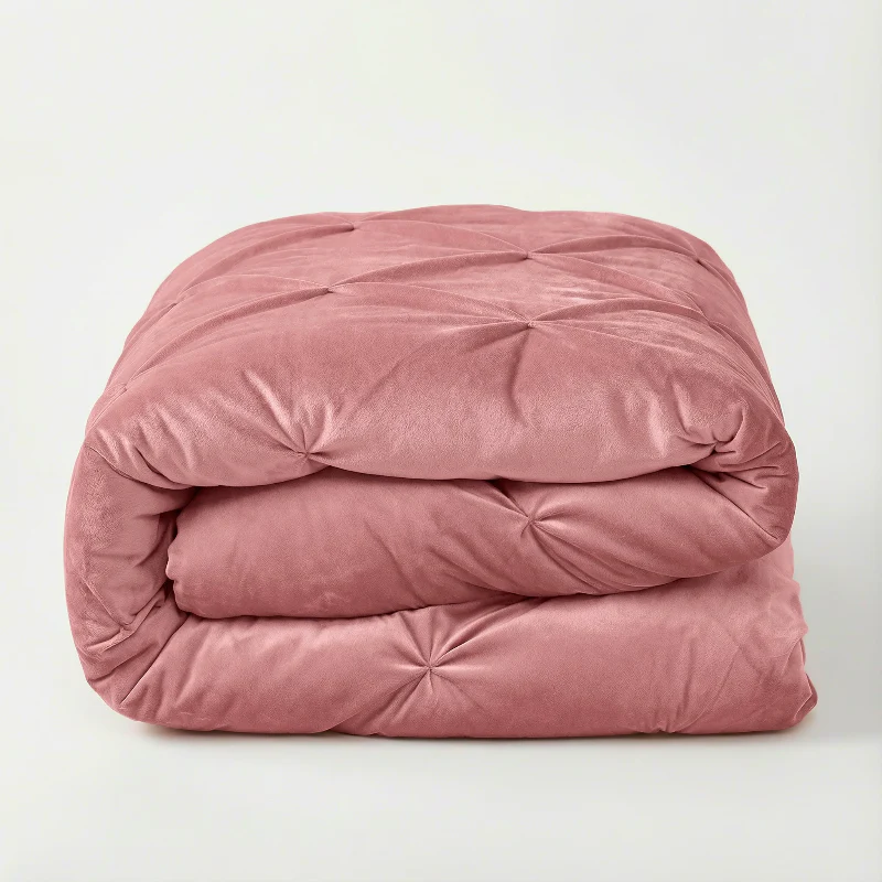 Lazy Dekbed Zonder Overtrek - Velvet Pintuck - Roze