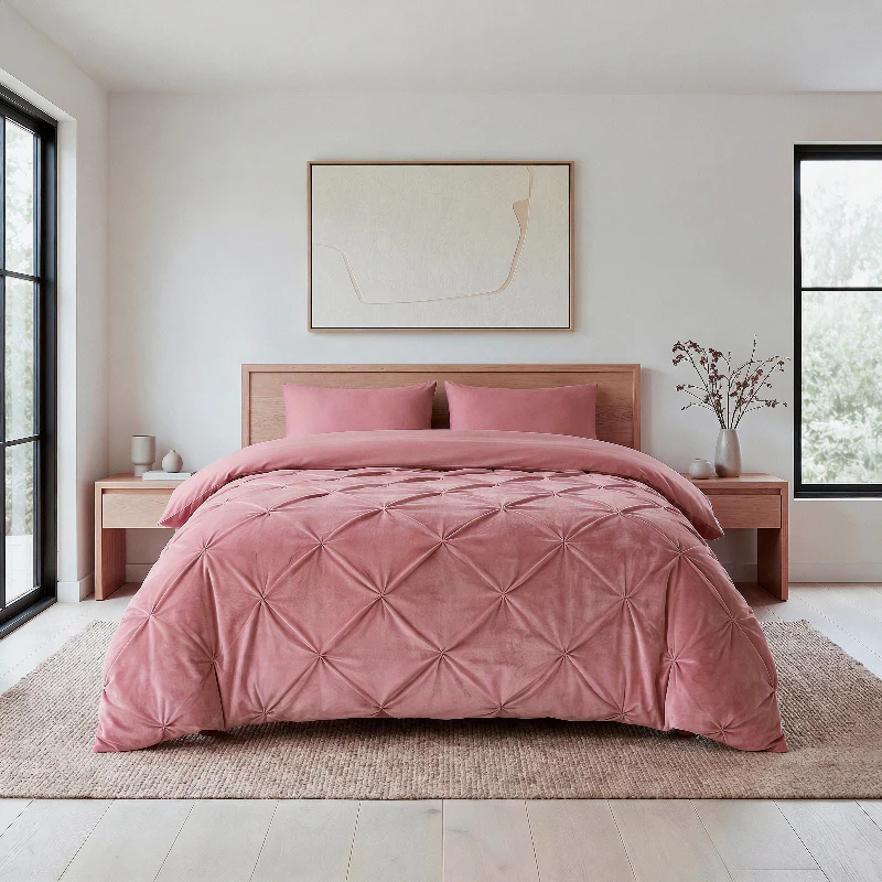 Lazy Dekbed Zonder Overtrek - Velvet Pintuck - Roze - Image 2