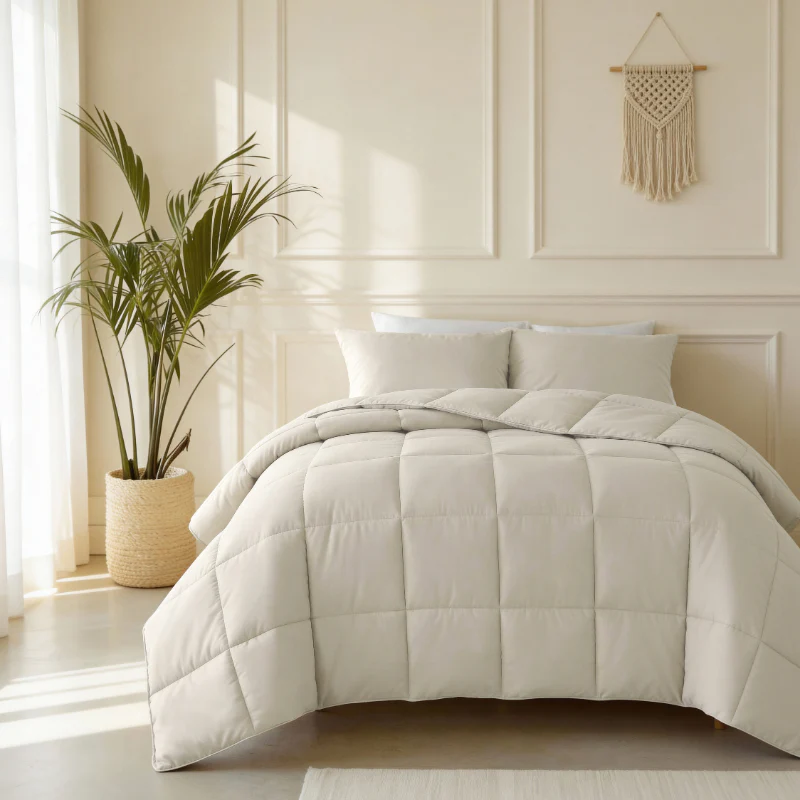 Lazy Dekbed Zonder Overtrek - Percale Katoen - Beige - Image 2