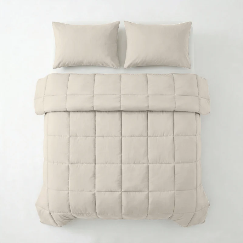 Lazy Dekbed Zonder Overtrek - Percale Katoen - Beige - Image 6