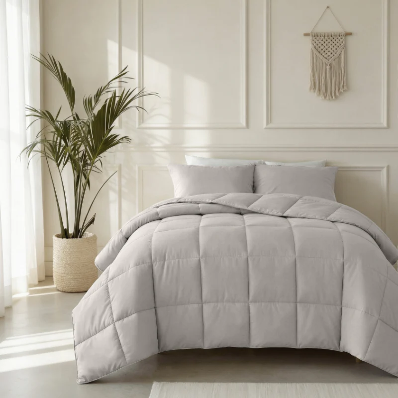 Lazy Dekbed Zonder Overtrek - Percale Katoen - Taupe - Image 2