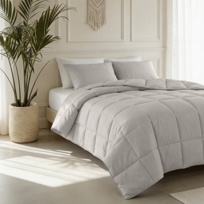 Lazy Dekbed Zonder Overtrek - Percale Katoen - Taupe - Image 3
