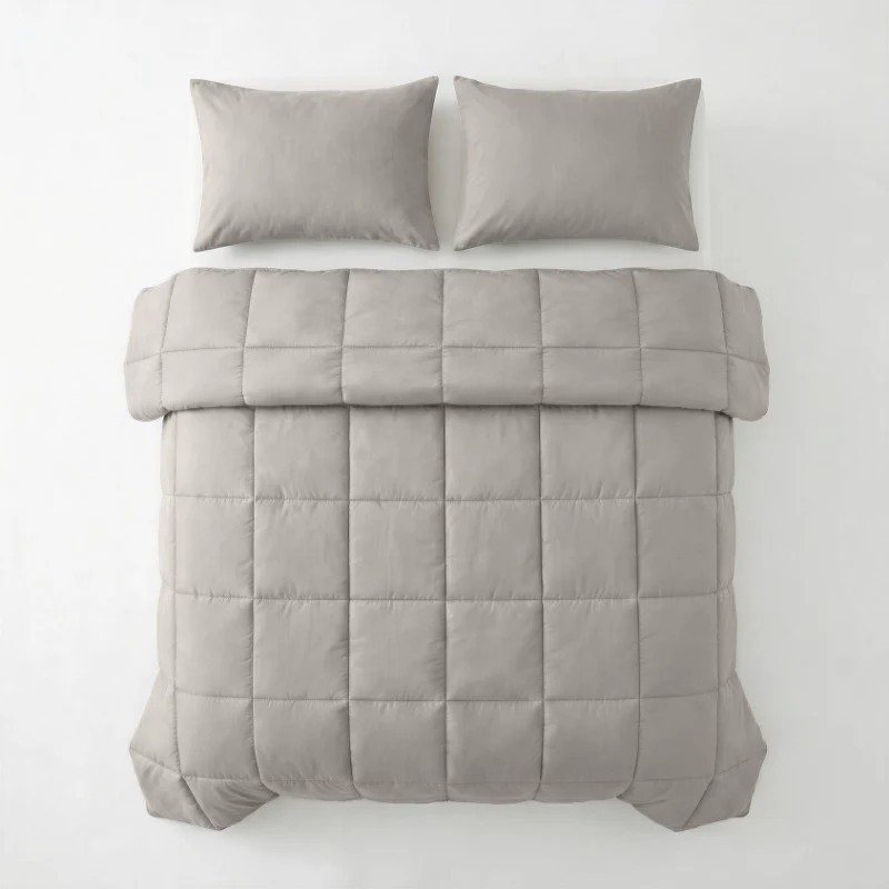 Lazy Dekbed Zonder Overtrek - Percale Katoen - Taupe - Image 6