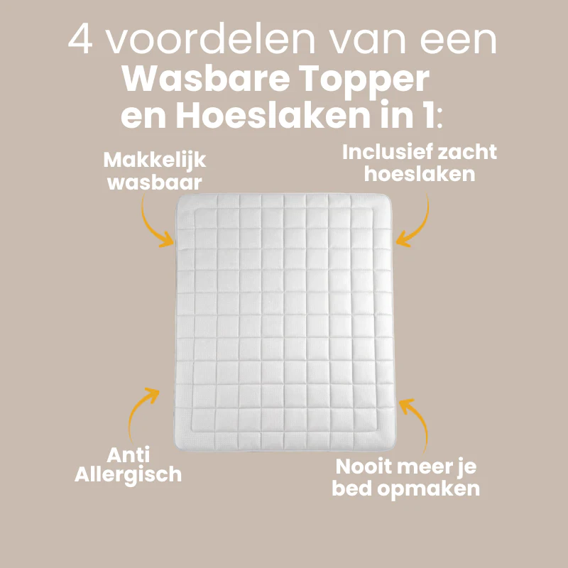 Wasbare Topper & Hoeslaken in 1 – Ultiem Slaapcomfort - Image 2