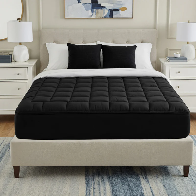Wasbare Topper & Hoeslaken in 1 – Ultiem Slaapcomfort - Zwart - Image 8