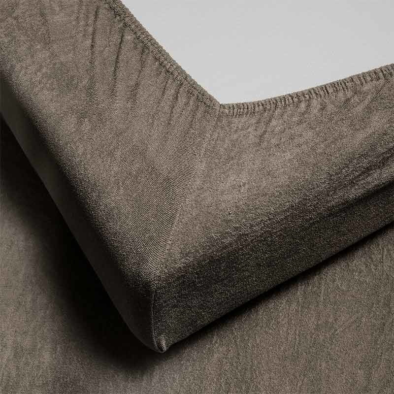 Splittopper Hoeslaken - Badstof - Taupe - Image 4