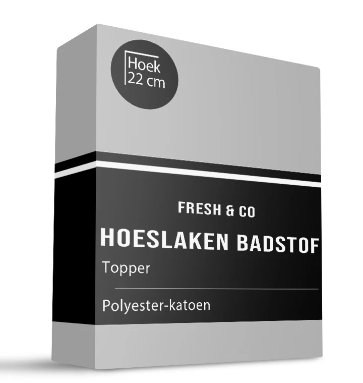 Topper Hoeslaken - Badstof - Lichtgrijs - Image 5