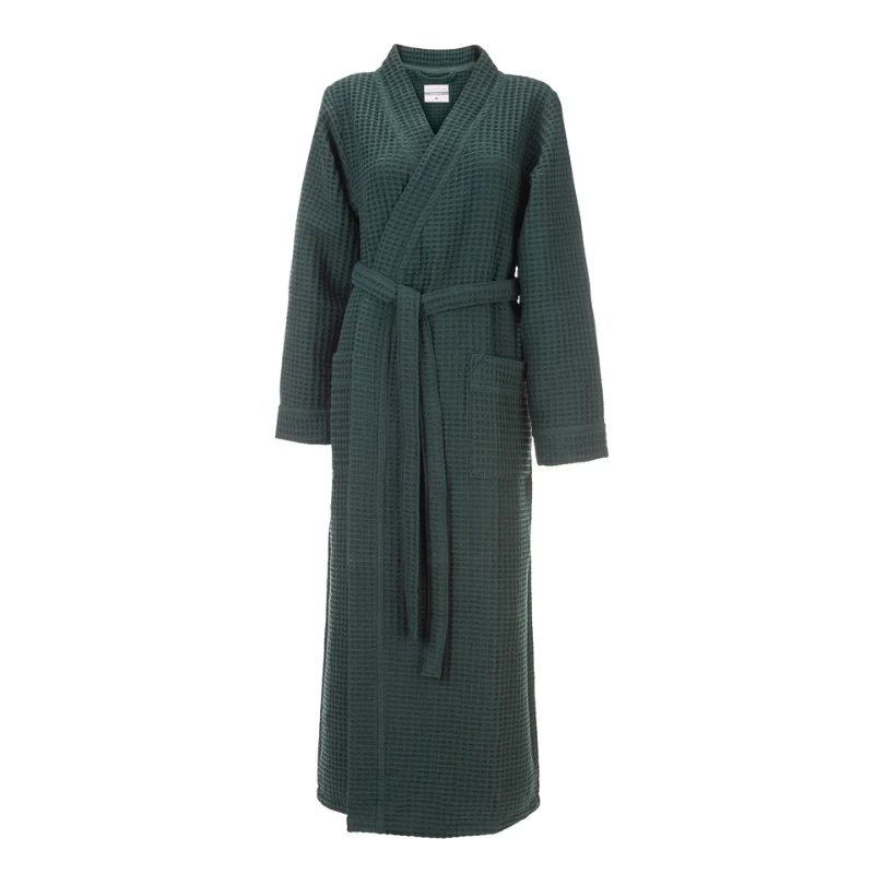 Luxe Wafel Badjas - Army Green - Image 2
