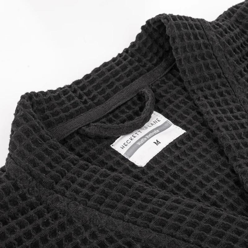 Luxe Wafel Badjas - Midnight Black - Image 3