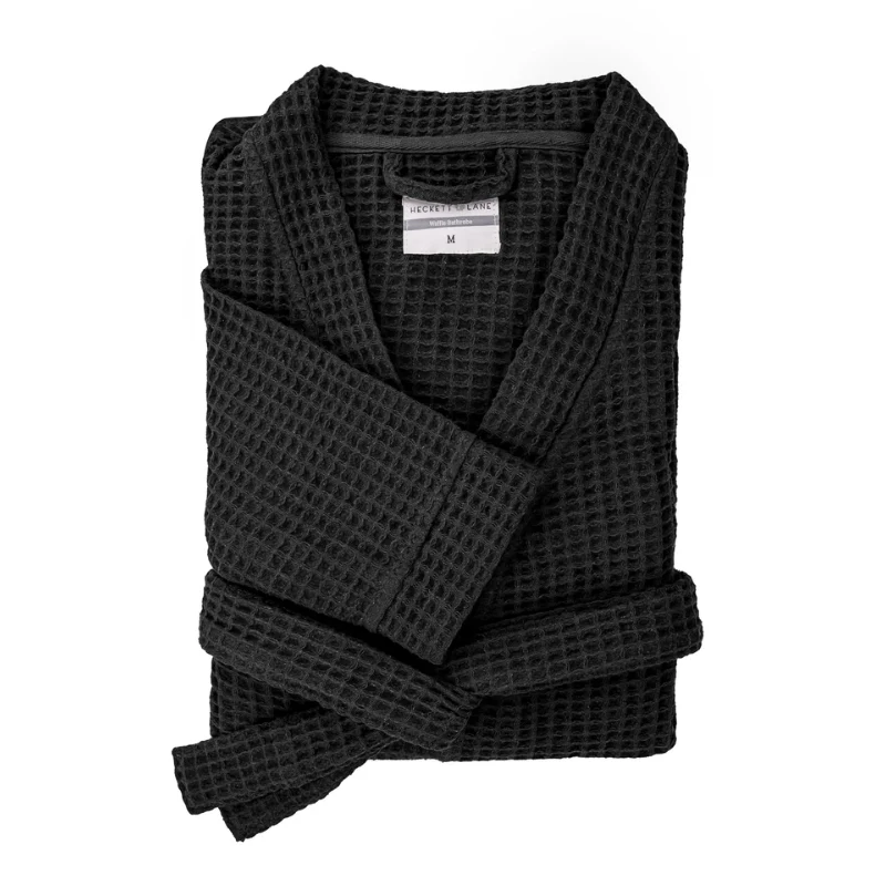 Luxe Wafel Badjas - Midnight Black - Image 4