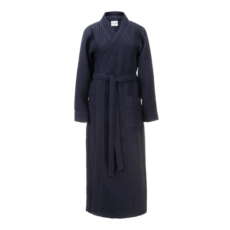 Luxe Wafel Badjas - Navy Blue