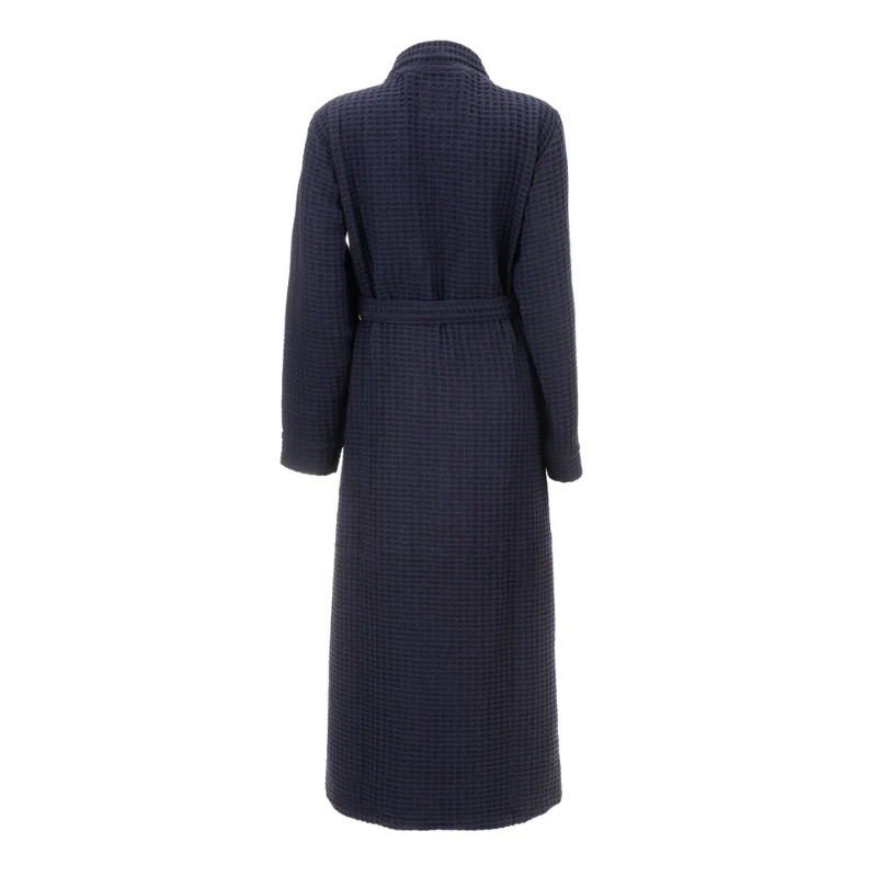 Luxe Wafel Badjas - Navy Blue - Image 2