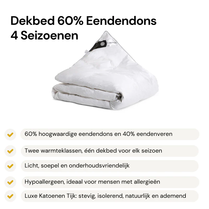 Dekbed - 60% Eendendons - 4 Seizoenen - Image 2