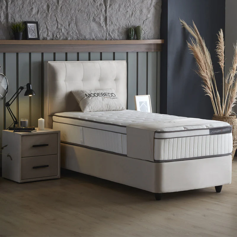 Boxspring met opbergruimte Modebedd - Beige - Image 10