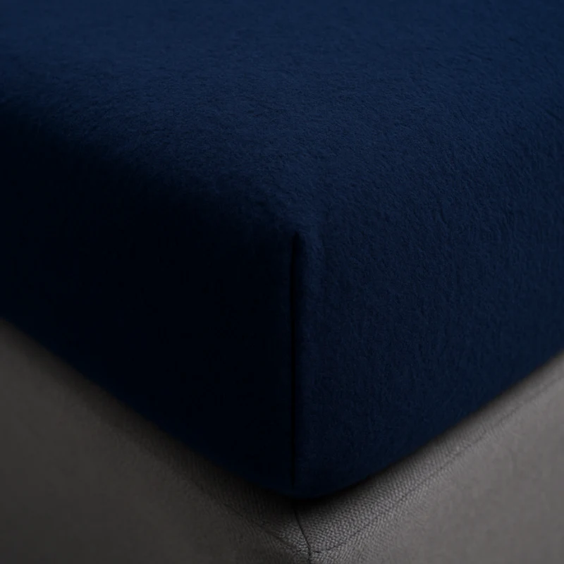 Topper Hoeslaken - Katoen Flanel - Navy - Image 3
