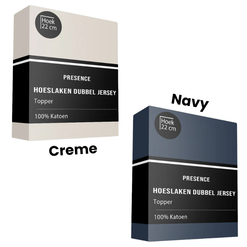 Topper Hoeslaken - Katoen Dubbel Jersey - Truffel - Image 10