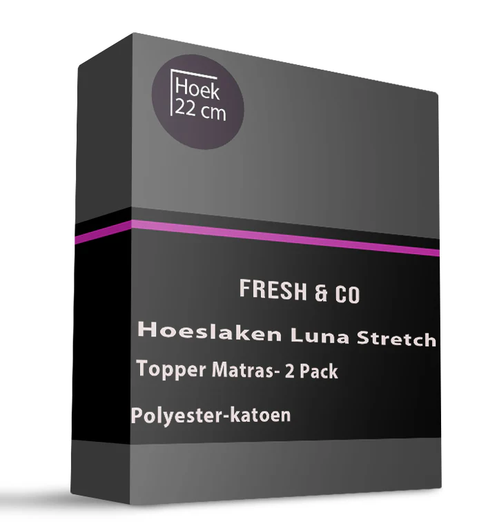Topper Hoeslaken - Luna Stretch - 2-PACK - Zwart - Image 2