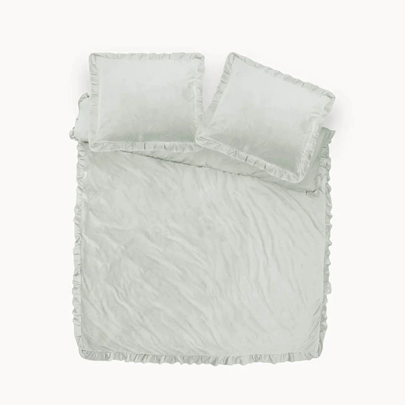 Dekbedovertrek Velvet Ruffles - Wit