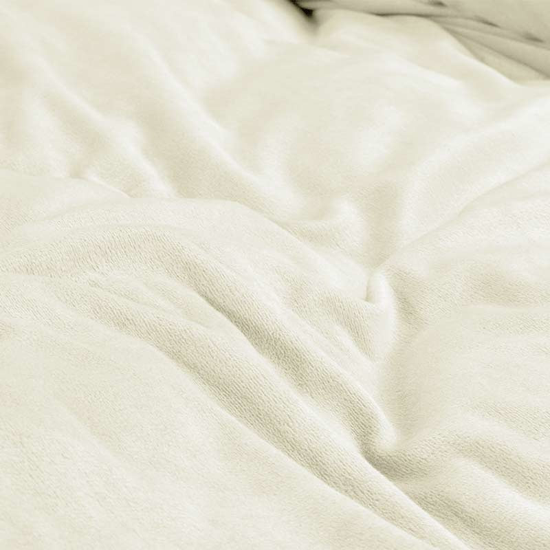 Dekbedovertrek Velvet Uni - Creme - Image 3
