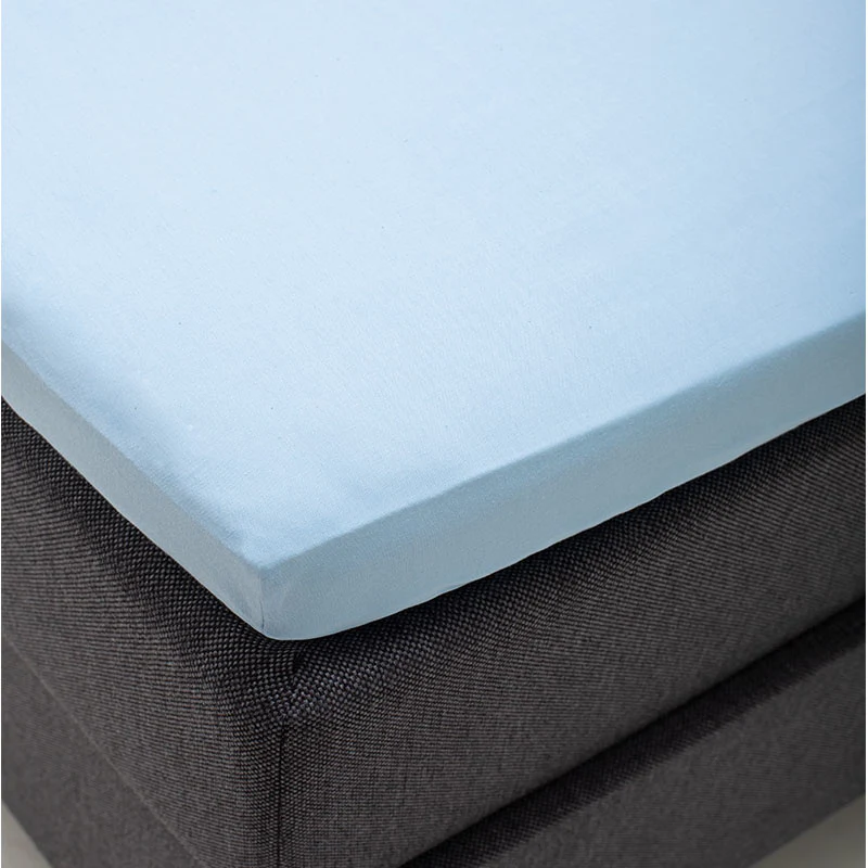 Topper Hoeslaken Katoen - Blauw - Image 2