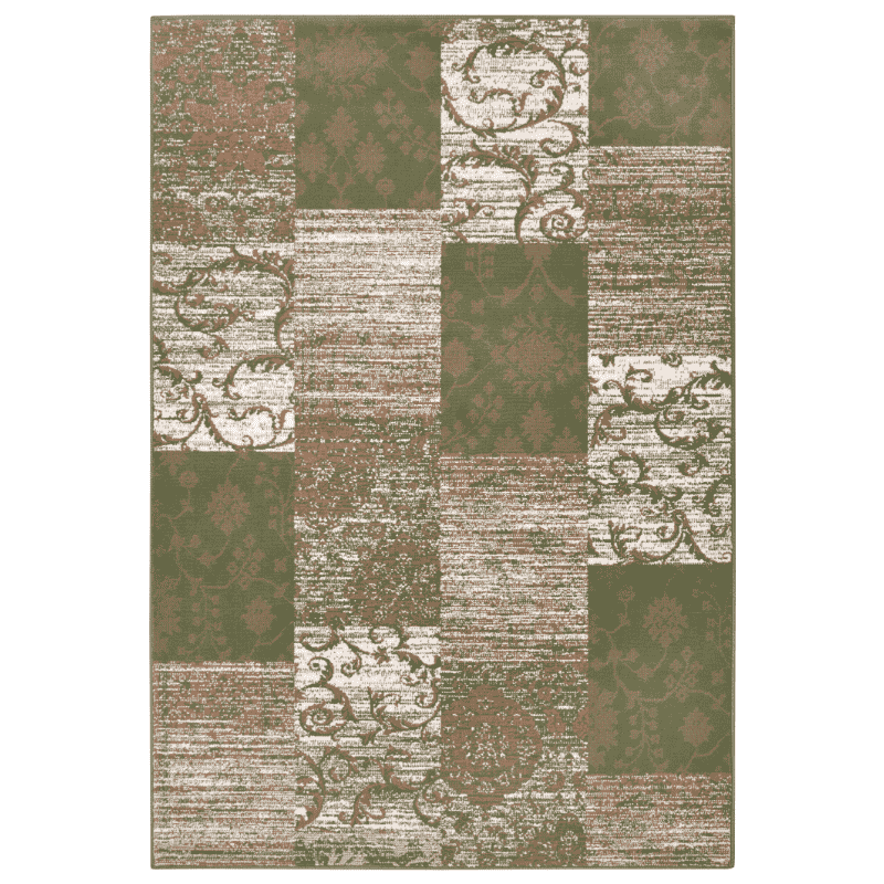 Vloerkleed Bloques - Groen/Crème - Image 2