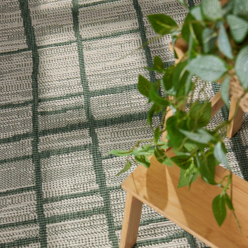 Vloerkleed Crouch Rond - Groen Wit - Image 5