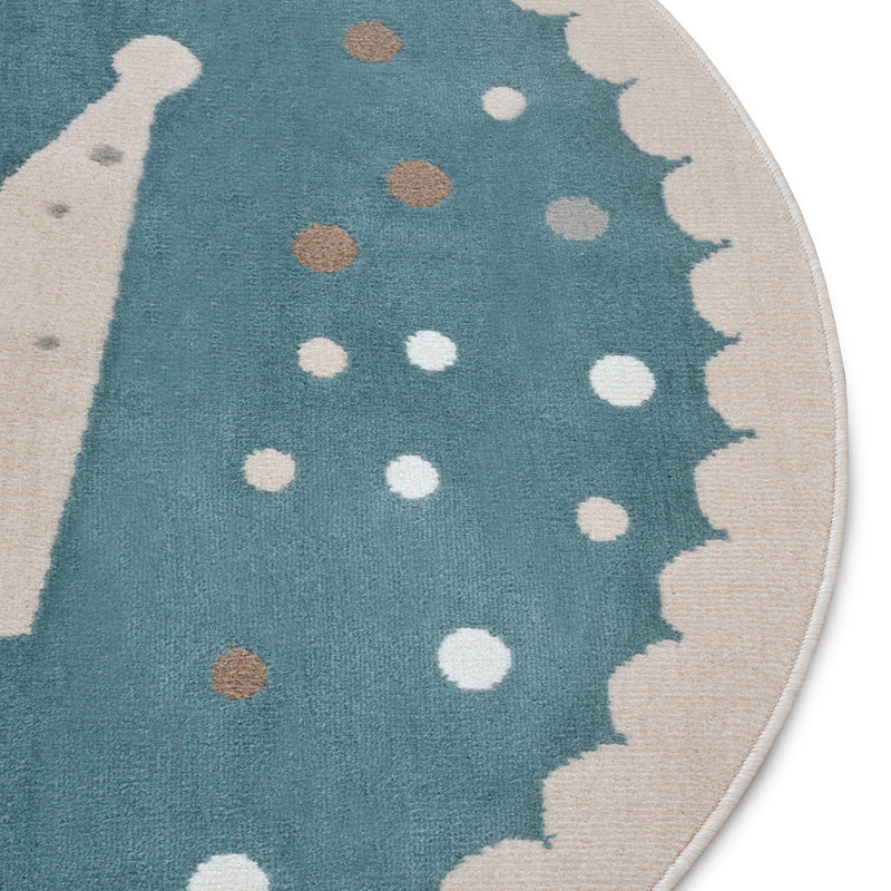 Vloerkleed Kids Crown Rond - Blauw - Image 3