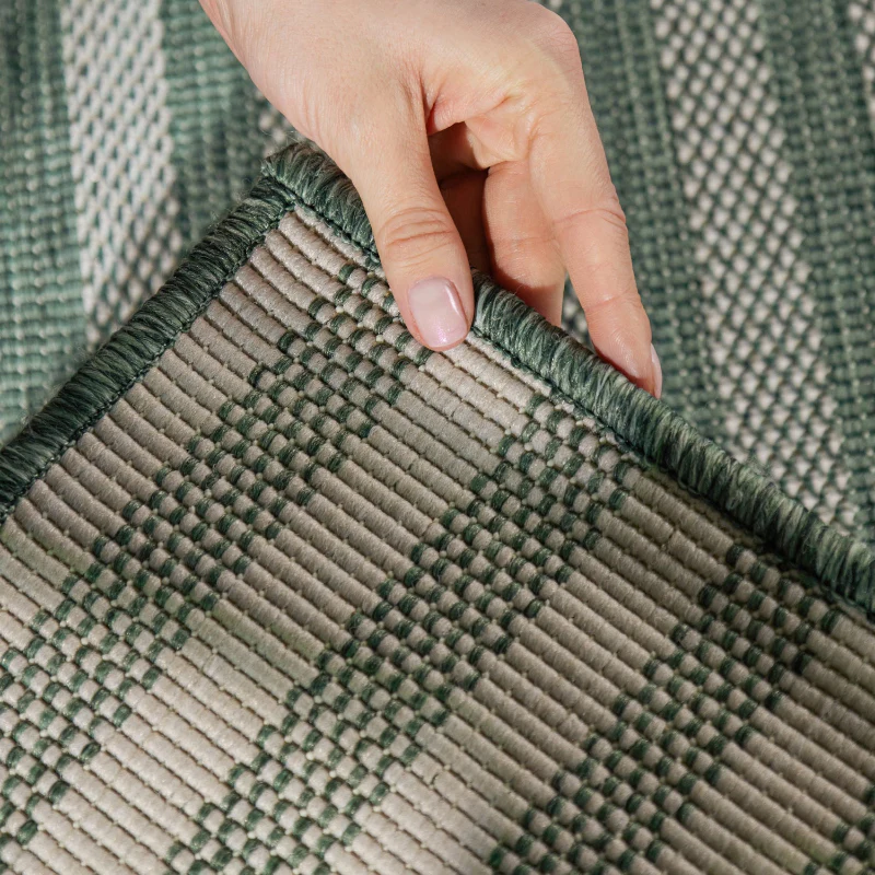 Vloerkleed Linley Rechthoekig - Groen Wit - Image 4