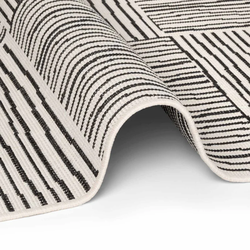 Vloerkleed Nightingale Rechthoekig - Zwart Wit - Image 3