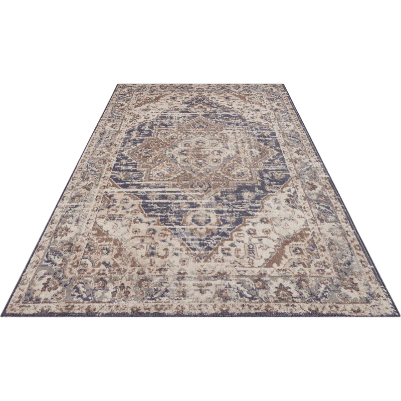 Vloerkleed Vintage Sand - Beige/Blauw - Image 5