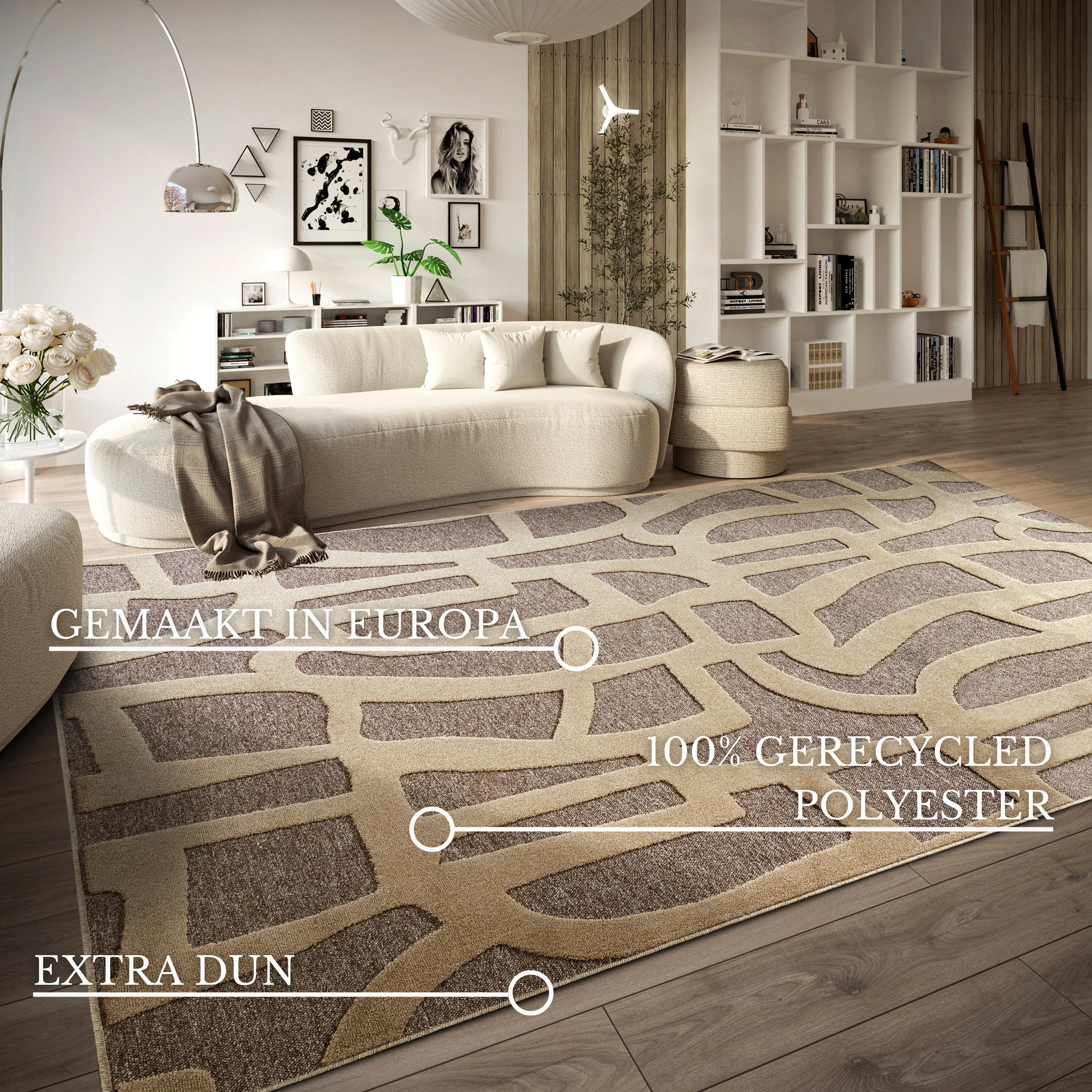 Vloerkleed Vintage Therese - Beige - Image 2