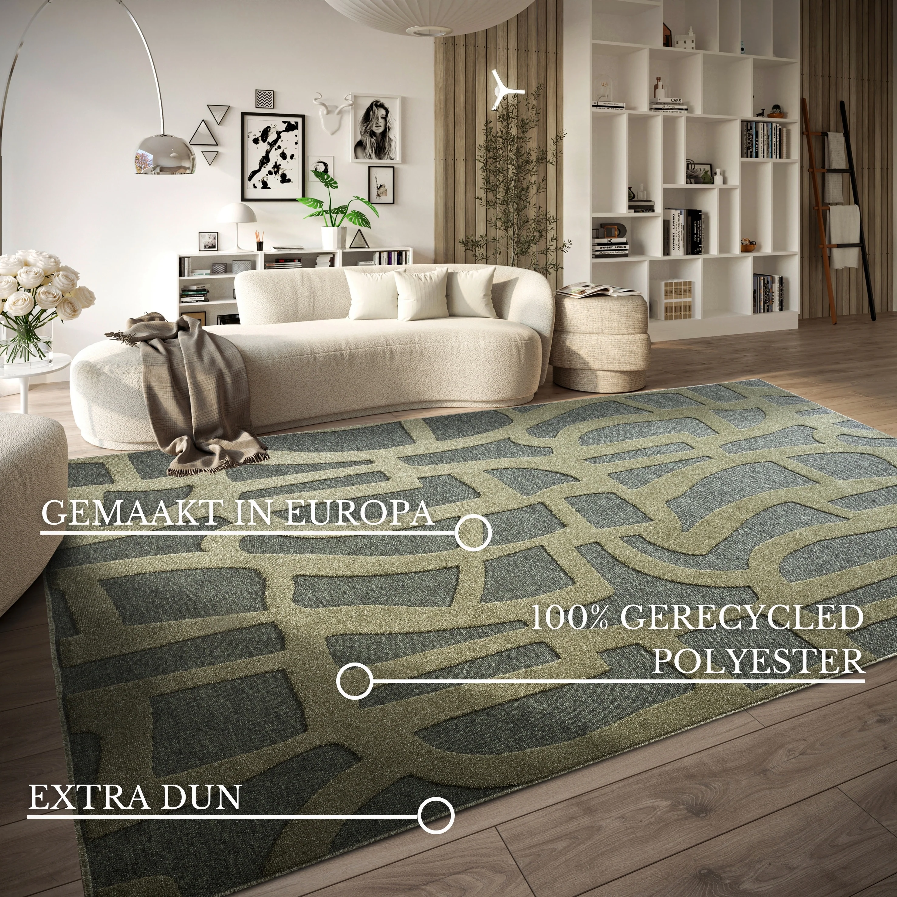 Vloerkleed Vintage Therese - Groen - Image 2