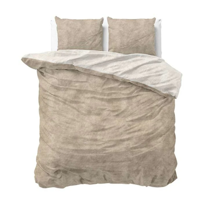 Dekbedovertrek Katoen Flanel - Washed Cotton Taupe - Image 3
