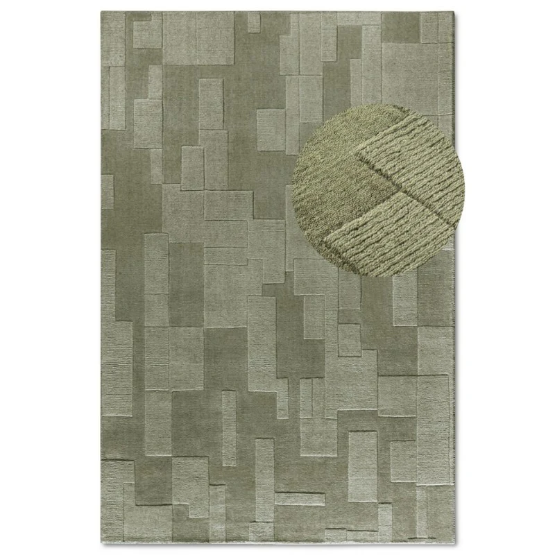 Wollen Vloerkleed Wilhelmine - Groen